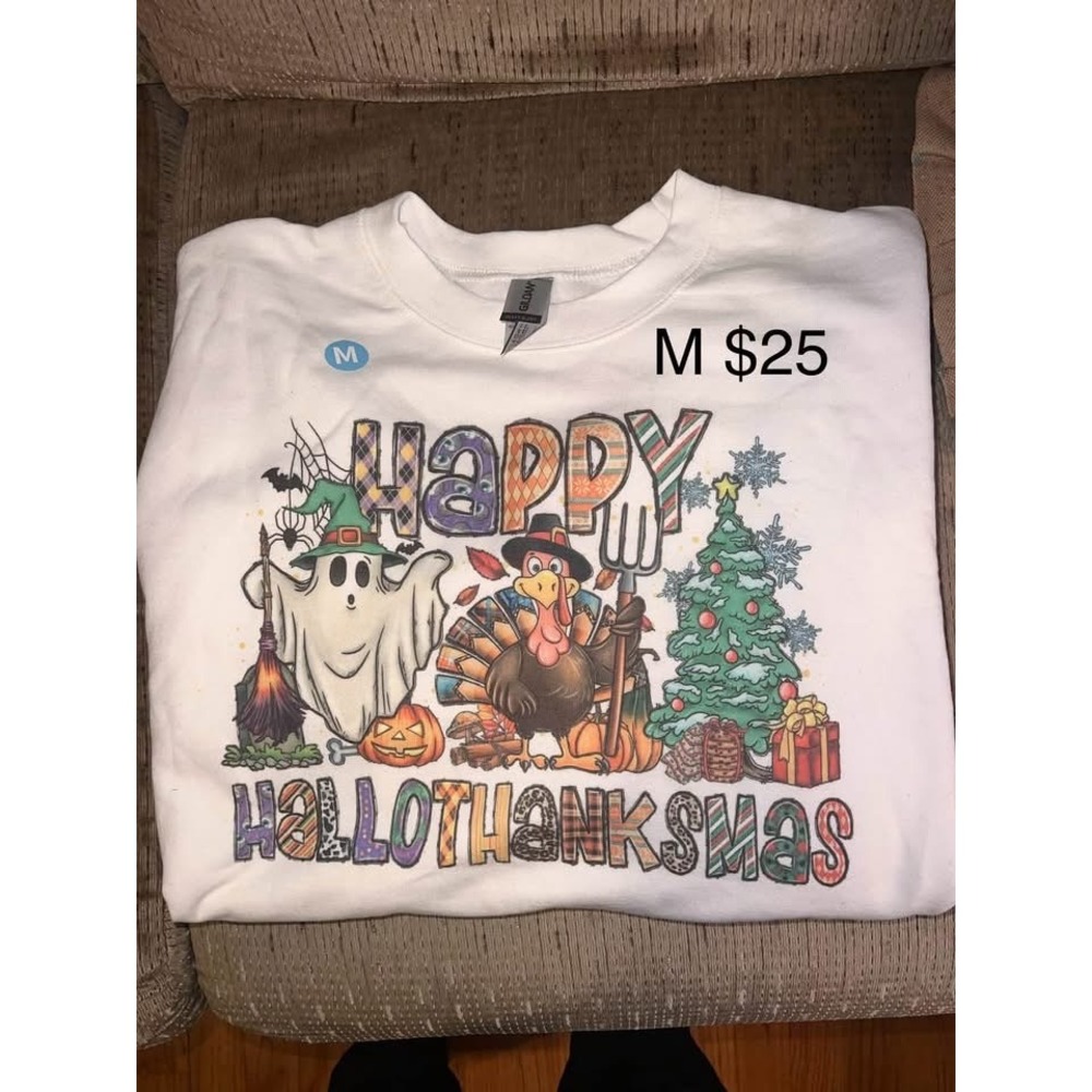 Hallothanksmas crewneck sweatshirt